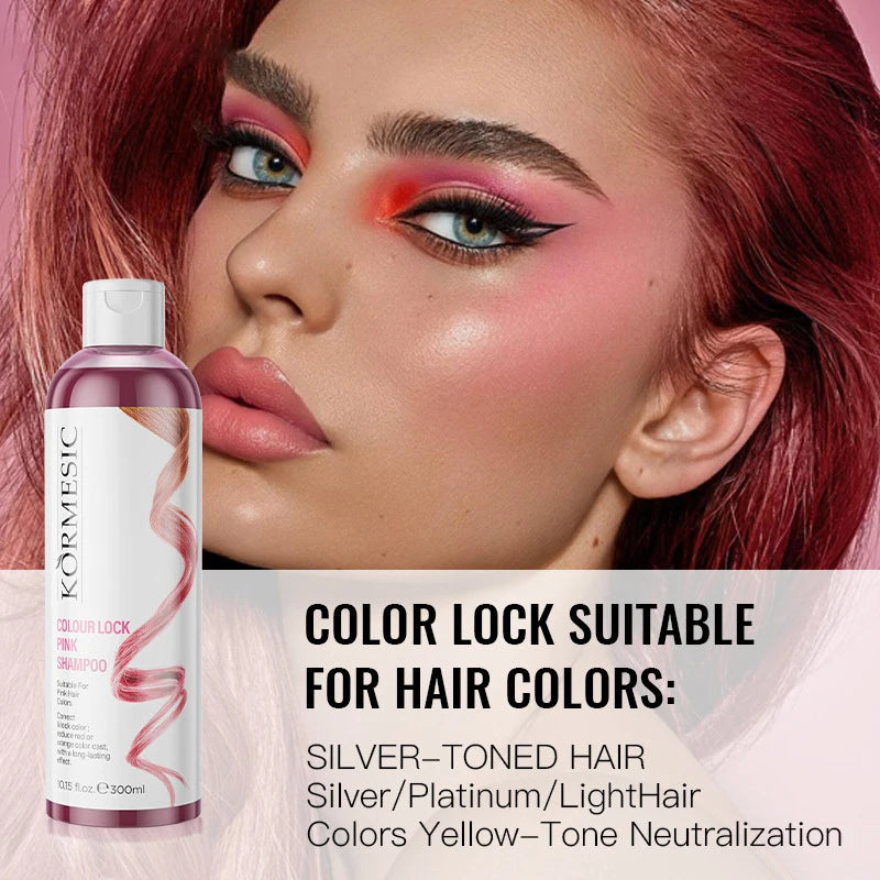 Color-protecting Shampoo Pink Setting Locking Care Enhance Retention Zpaxo