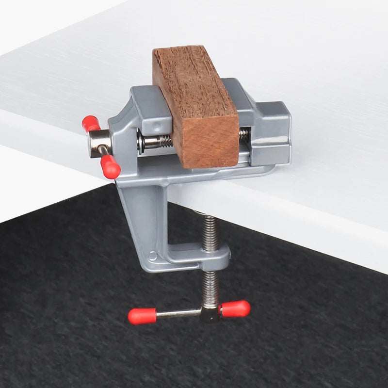 3.5&quot Aluminum Miniature Mini Bench Vise Muliti-Funcational Small Jewelers Hobby Clamp On Table Flat Pliers Tool Vice Zpaxo