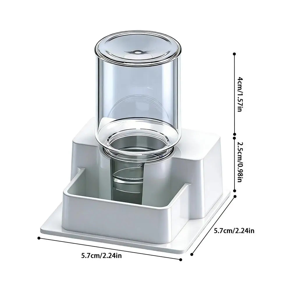 Automatic Reptile Feeder & Water Dispenser – Tortoise Gecko Reptile Water Feeder Zpaxo White