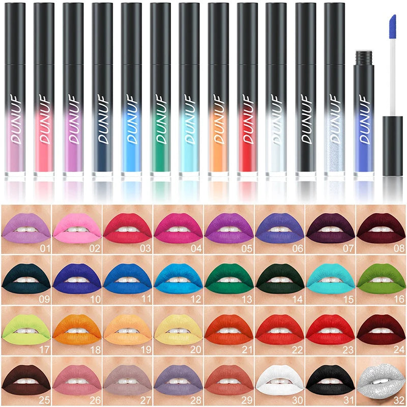 Matte Purple Liquid Lipstick Waterproof Easy To Color Lip Gloss Highly Pigmented Velvet Lip Glaze for Halloween Christmas Makeup Zpaxo