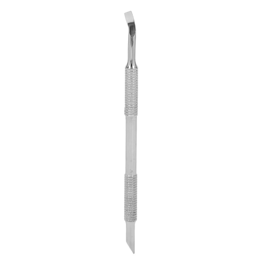 Stainless Steel Double Ended Cuticle Pusher Beveled Bent Blade Zpaxo