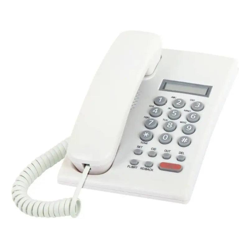652F Corded Landline Phone Big Button Call Display Fixed Telephone Zpaxo