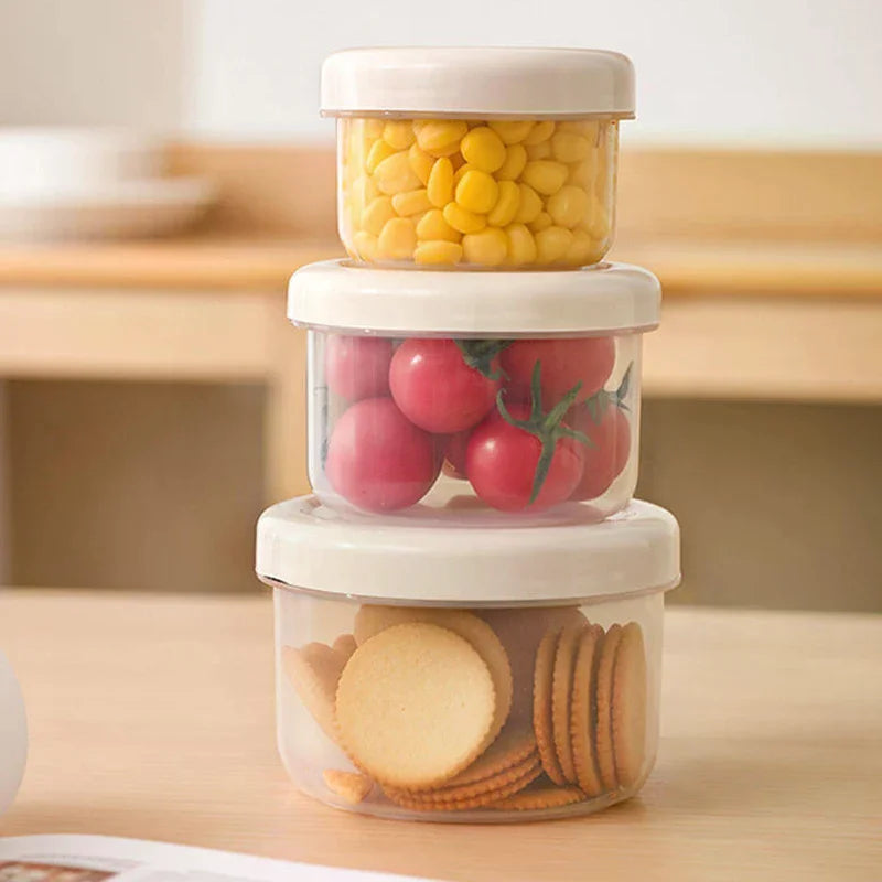 Portable Round Refrigerator Storage Box Food Containers Plastic Fresh-Keeping Box With Lid Portable Storage Box Kitchen Case Zpaxo