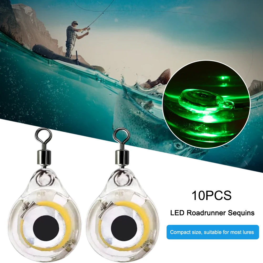 Mini Fishing Lure Light LED Deep Drop Underwater Eye Shape Flasher
