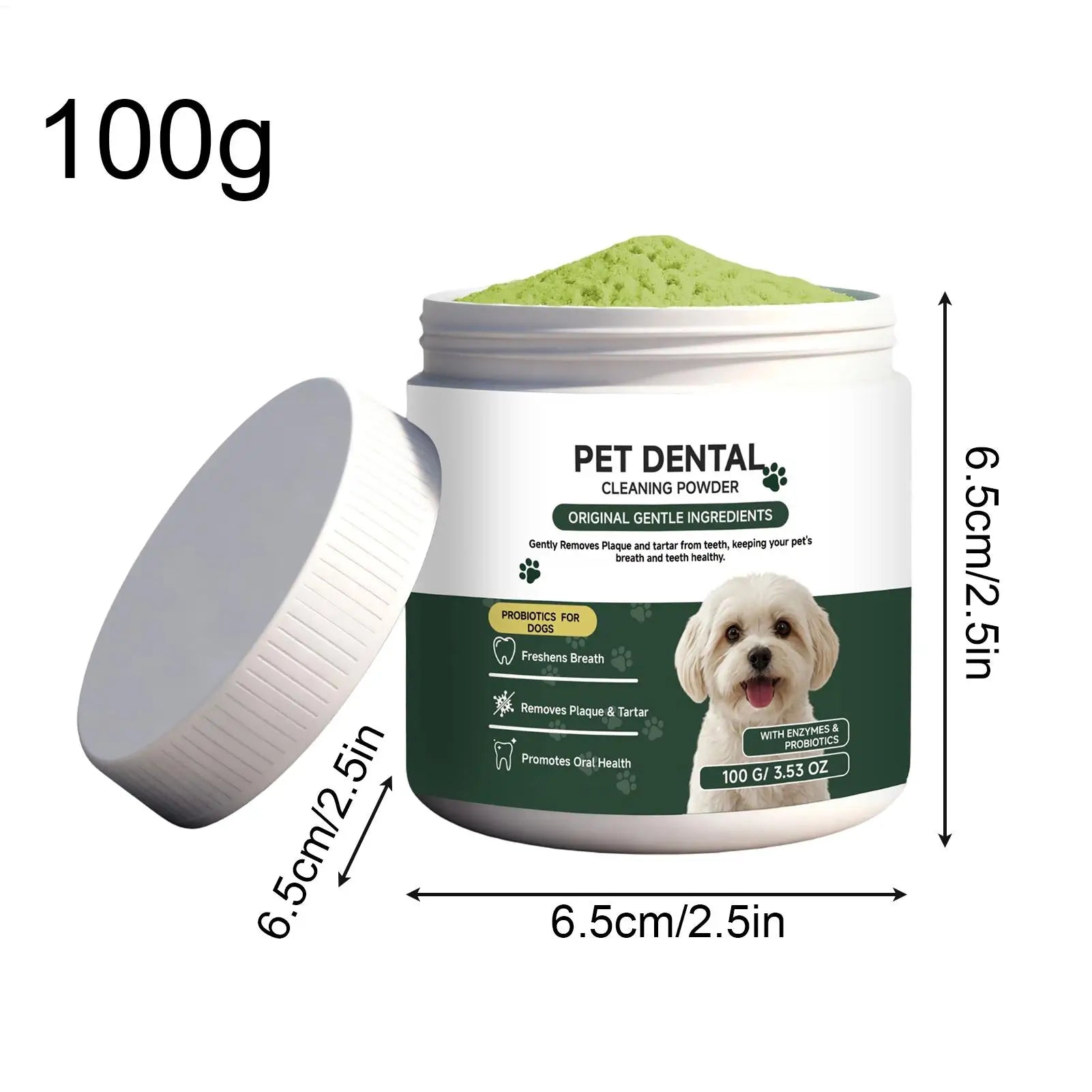 Dog Tooth Powder Freshen Breath Natural Plaque Tartar Remover