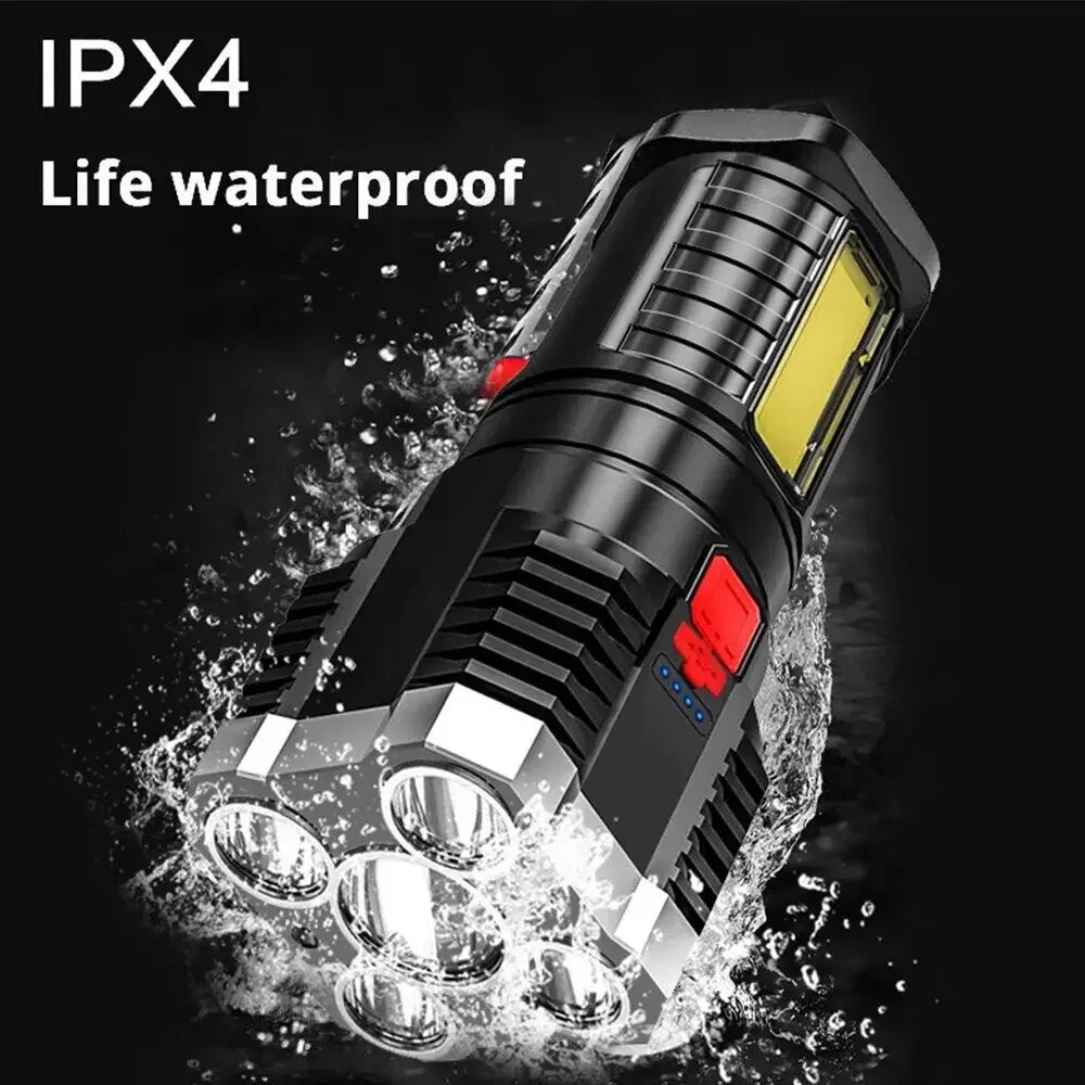 ESMARTER 800-Lumen Rechargeable Tactical Flashlight | IPX6 COB
