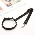 Pet Car Seat Belt Adjustable 2-in-1 Nylon Strap Rear Zpaxo black