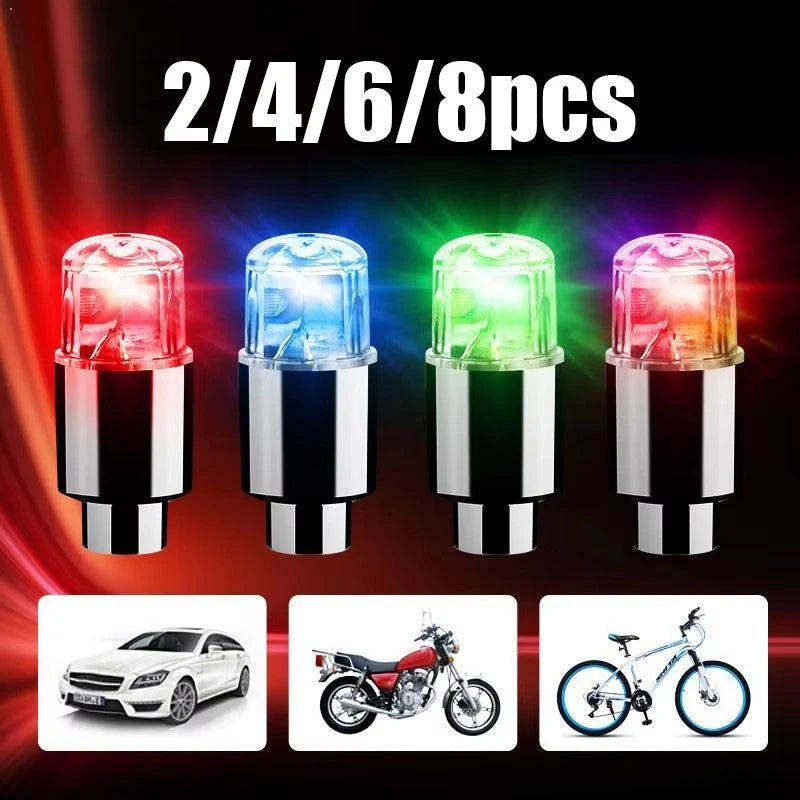 LED Tire Valve Stem Lights – Colorful Flashing Wheel Cap Bulbs