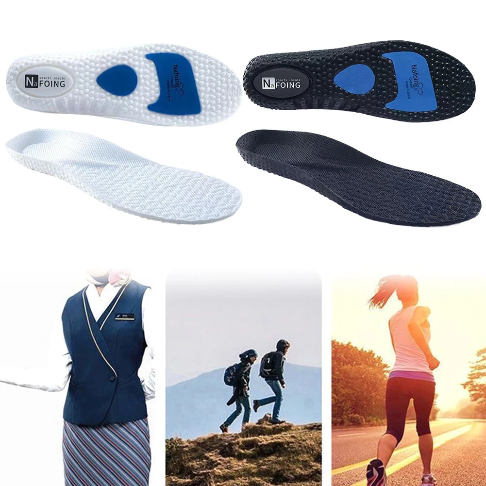 High Elastic Insoles Comfortable Shock Absorbing Insoles Sweat Absorbent U Shaped Shoes Pads for Plantar Fasciitis Zpaxo