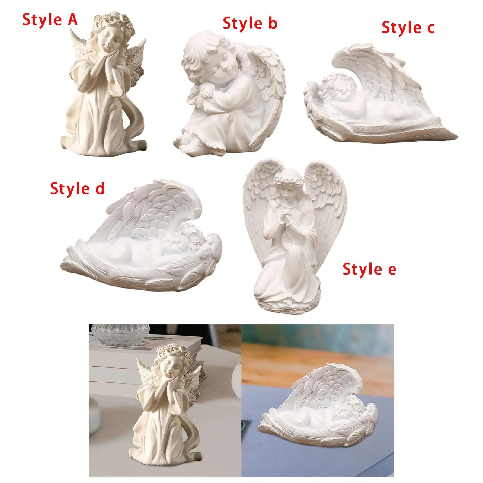 Praying Angel Resin Figurine – Home, Garden & Memorial Statue Angel Resin Figurine Zpaxo
