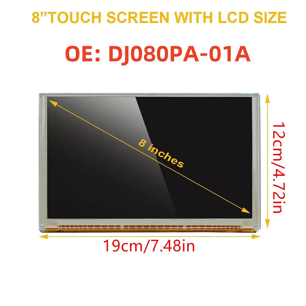 Touch Screen Glass Digitizer LCD Assembly DJ080PA-01A GMC Sierra