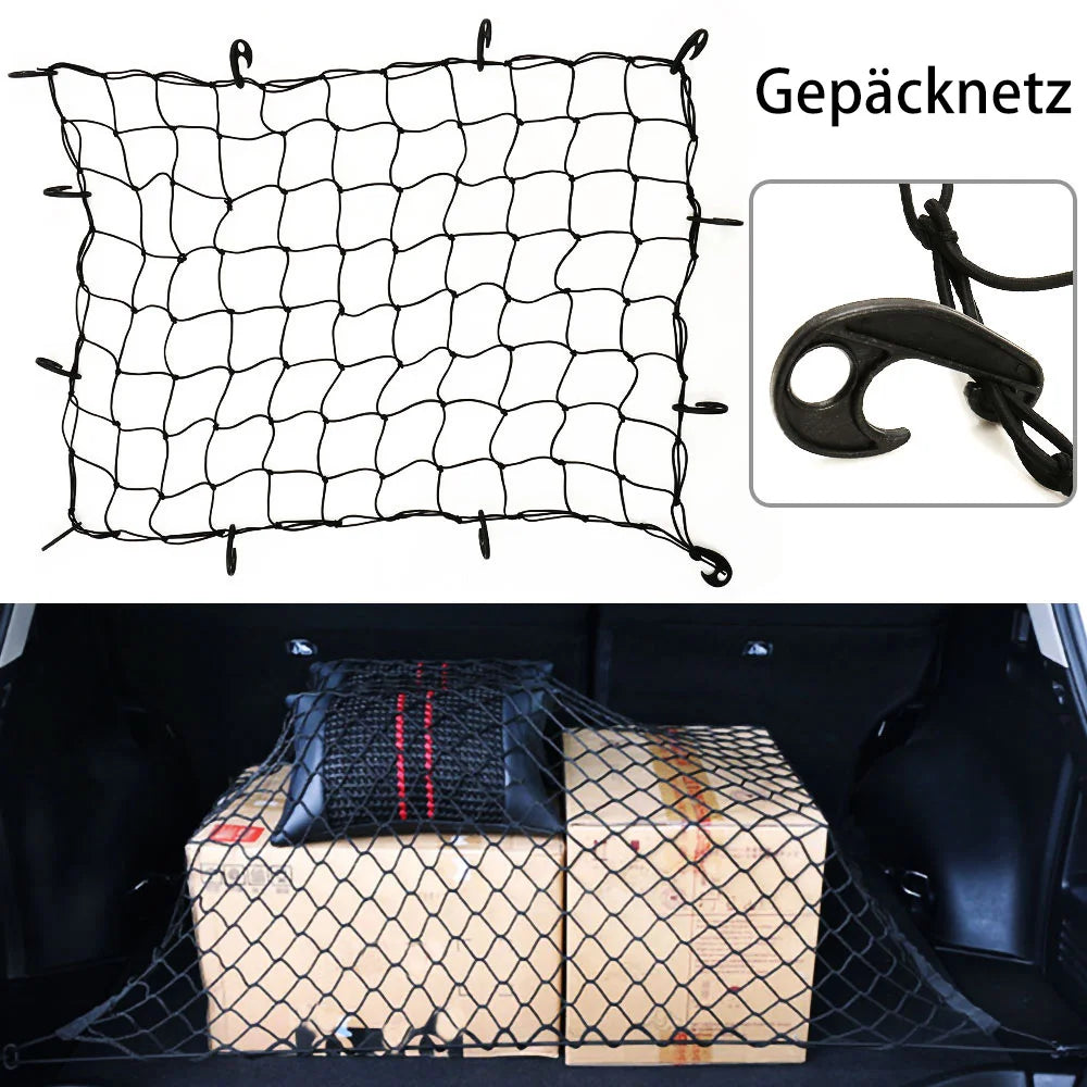 1/2PCS Heavy Duty Car Trunk Net Mesh 90*120cm Cargo Net Cargo Net Luggage Nets Trailer Extend Mesh Cover With 12 Fixed Hook Zpaxo