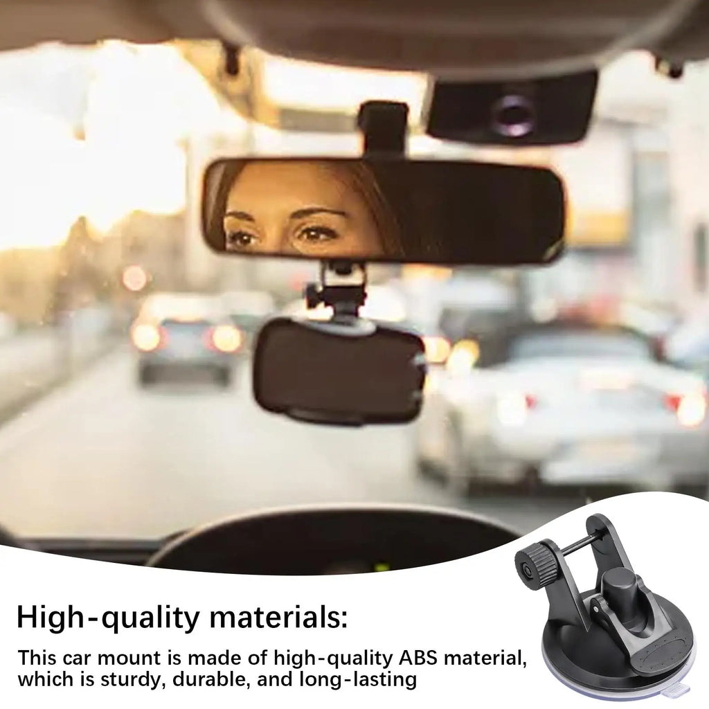 Car Dash Cam Mount 180 Degree Adjustable Camera Holder 68mm Suction Cup Auto Dash Cam Base Bracket for Car Dashboard Windshield Zpaxo