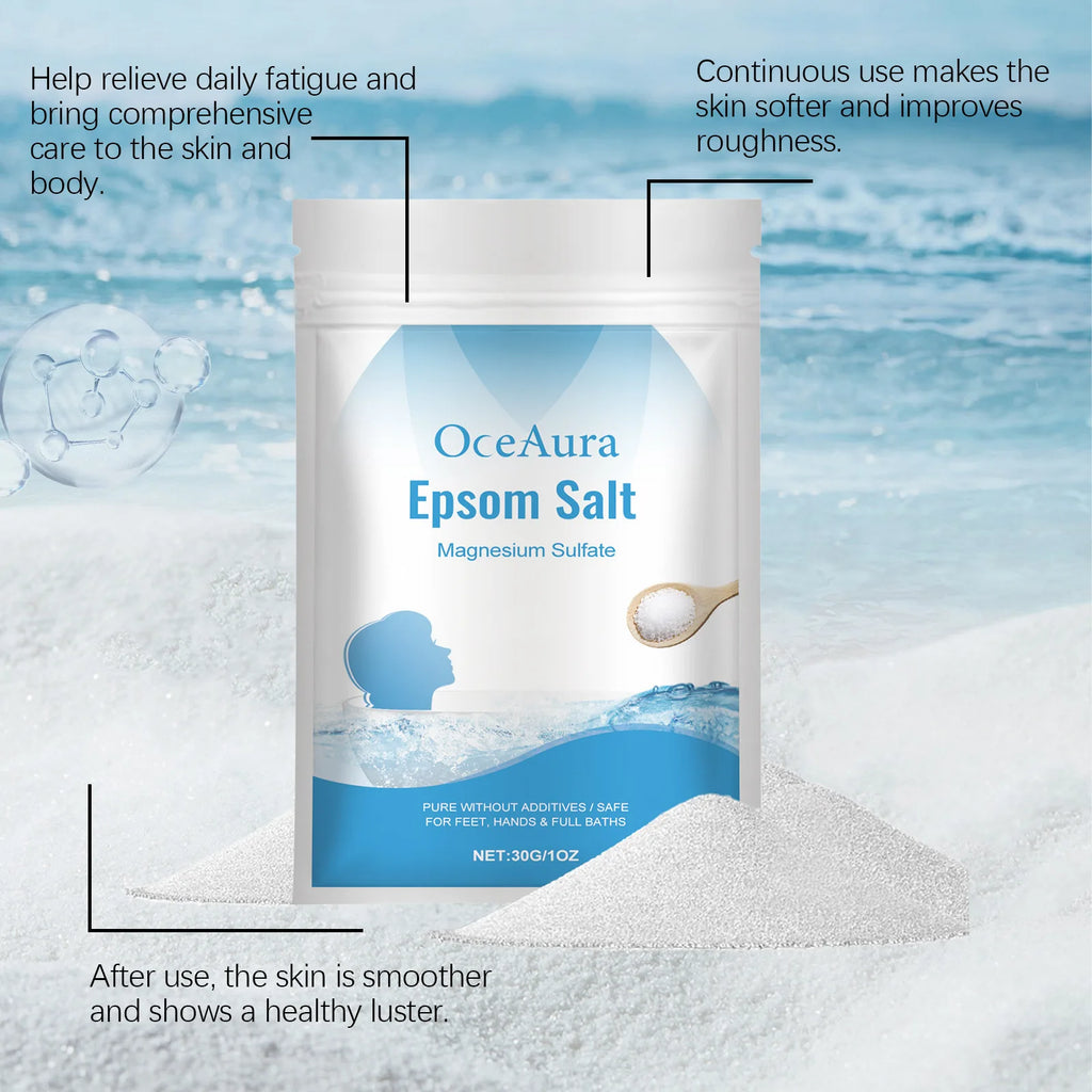 OceAura Epsom Salt Bath Soak – Muscle Relief & Skin Care Epsom Salt Bath Soak Zpaxo