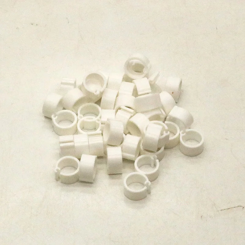 Birds Feet Rings Inner Diameter Width Plastic Clip Ring Pigeon Dove Zpaxo WHITE