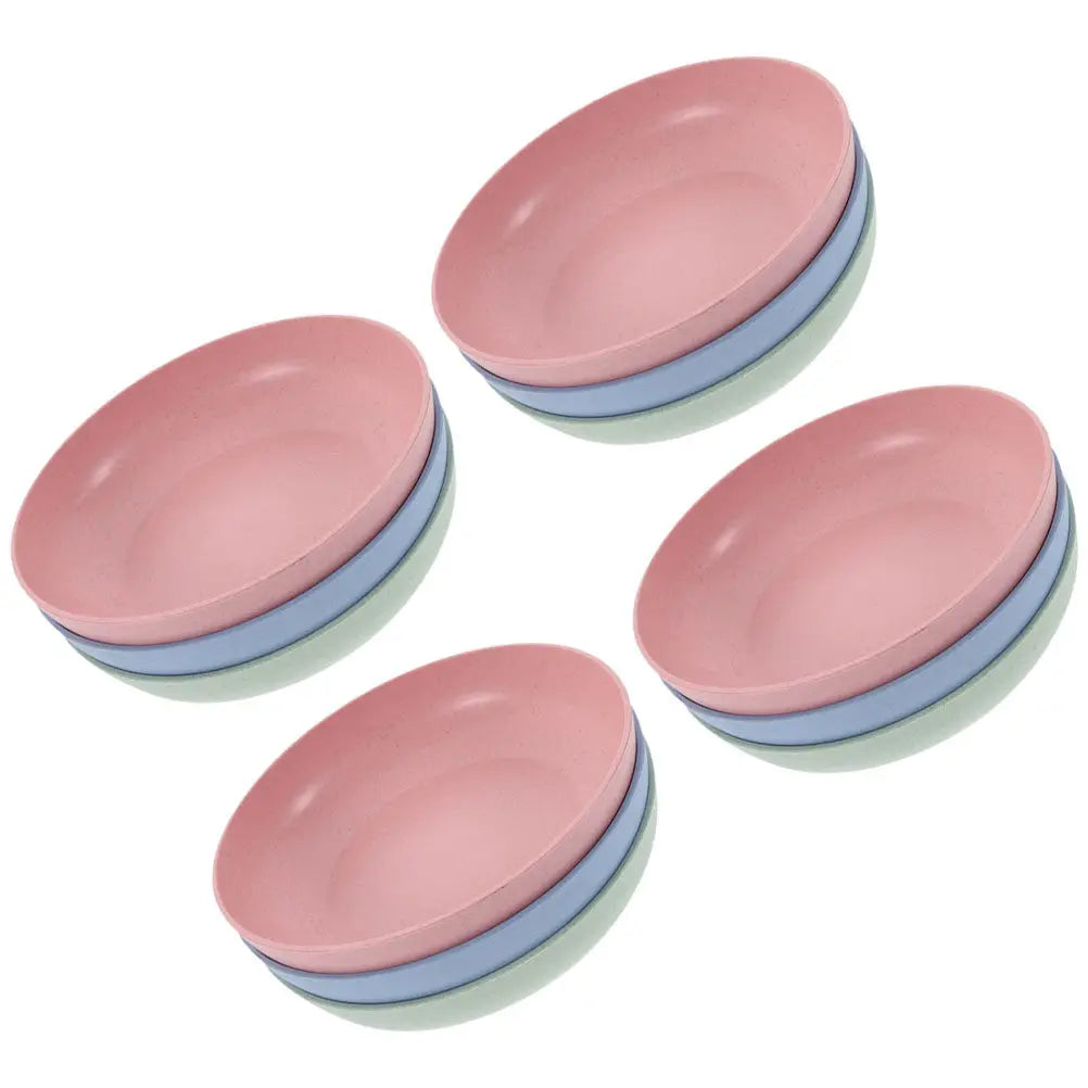 Round Cat Food Bowl Shallow Wide Mouth Pet Feeder Dish Small Cats