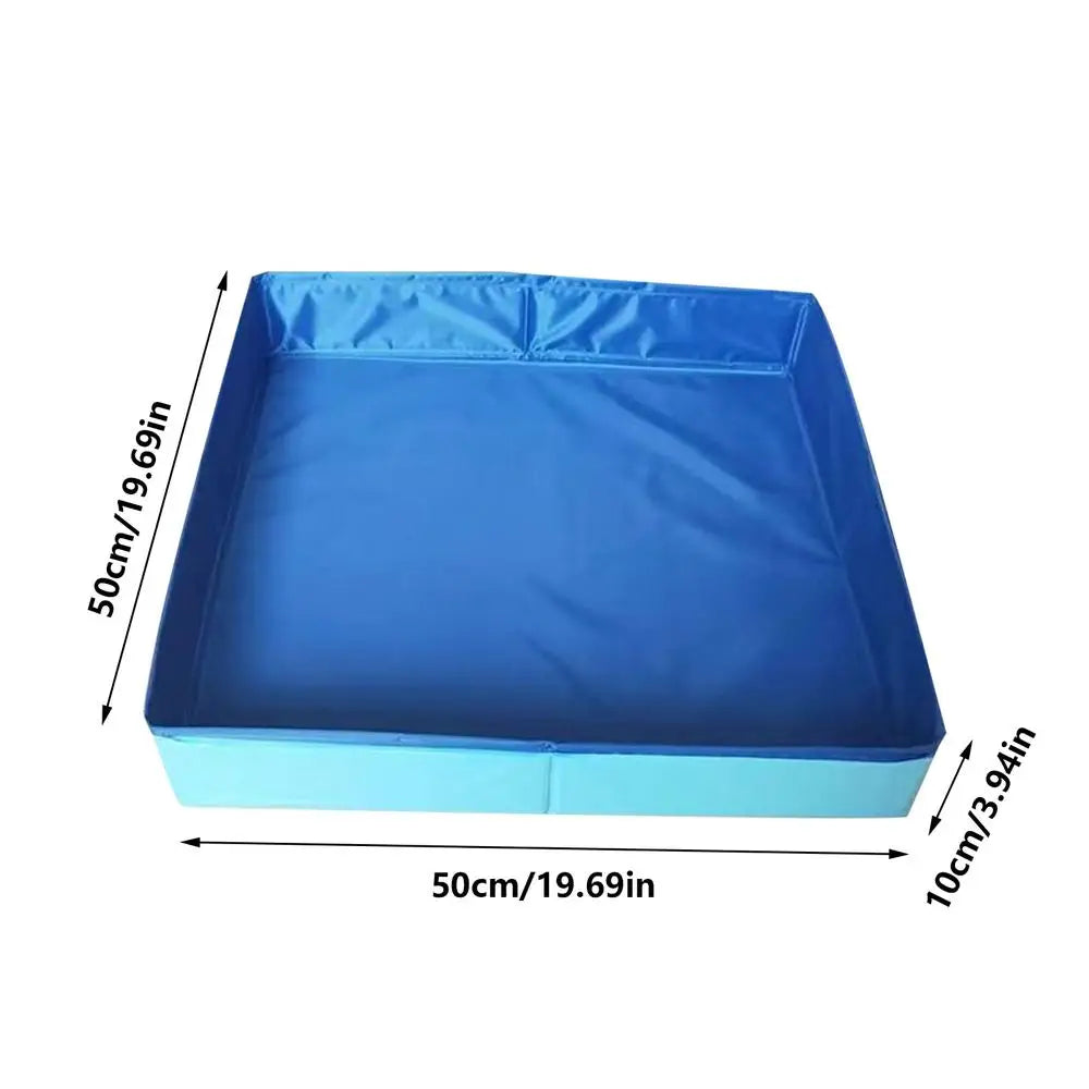 Dog Paddling Pool 50x50x10cm PVC Folding Small Pet Bathtub Summer