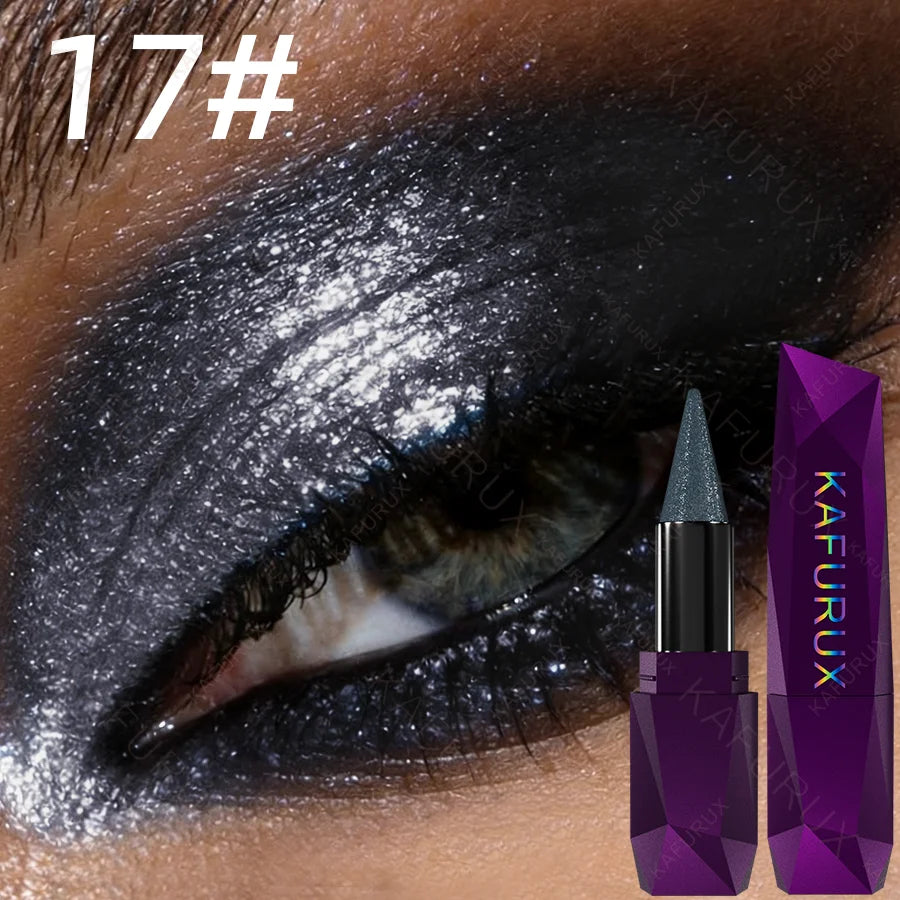 Metallic Brown Eyeshadow Pencil Glitter Silkworm Liner Pen Zpaxo 17