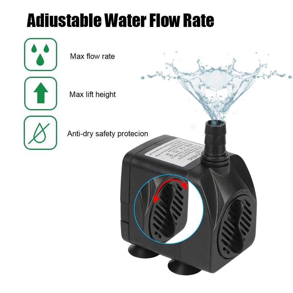 12 LED Light Waterproof Submersible Fountain Water Pump Ultra-quiet