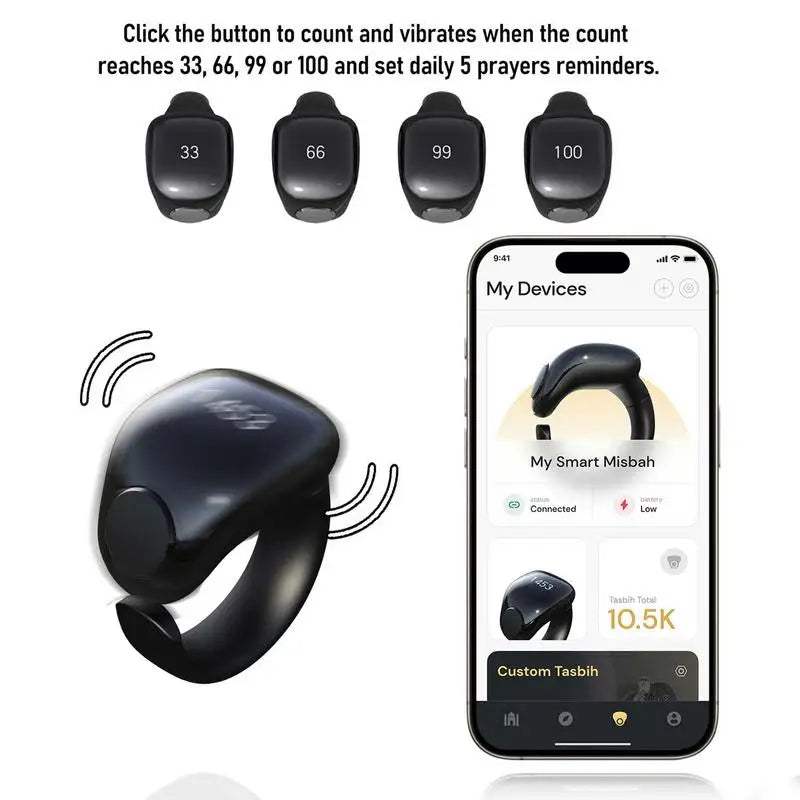 Itasbih Muslim Smart Electronic Counter Digital Azan Alarm Clock
