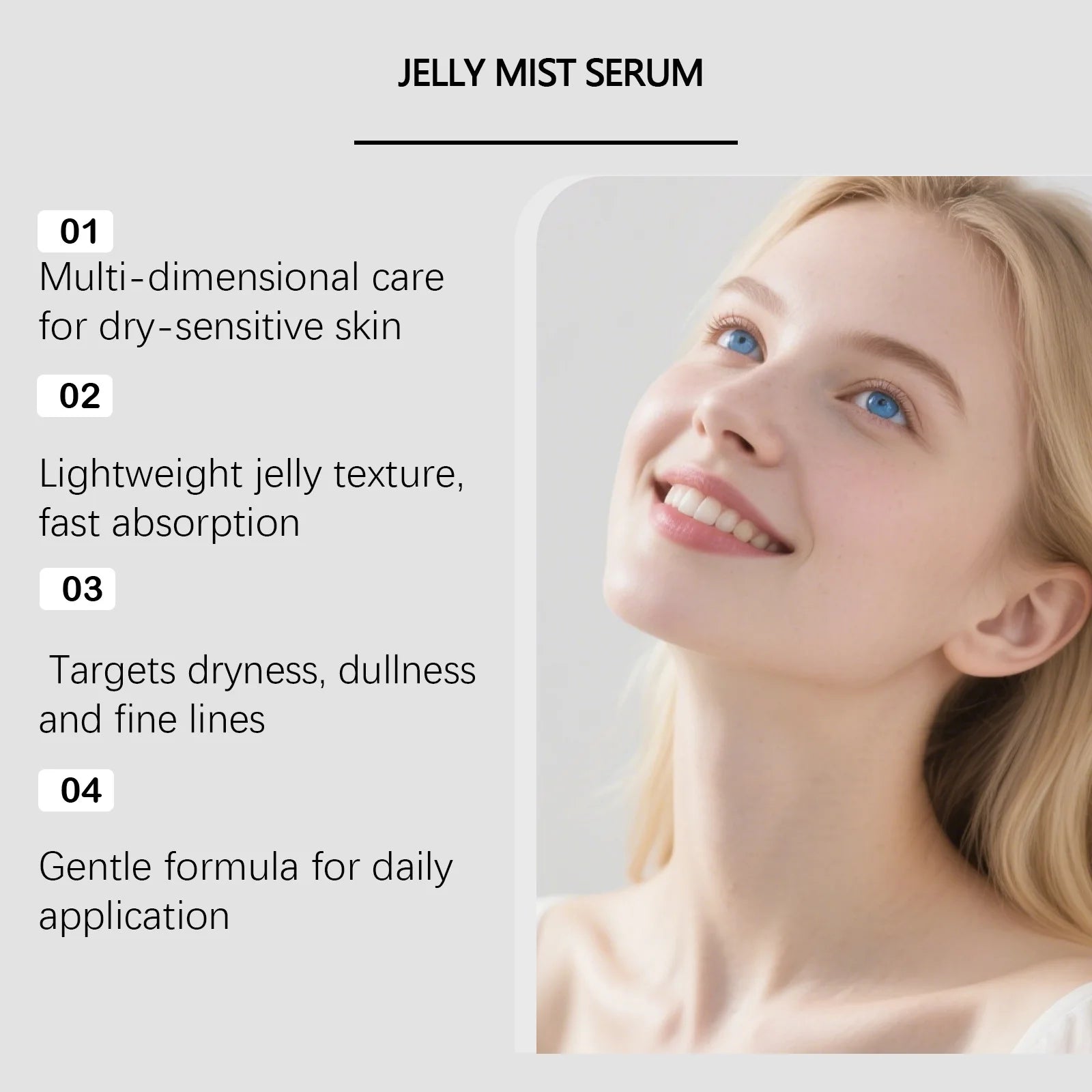 Hyaluronic Acid Collagen Jelly Mist Face Serum – Hydrate & Brighten Face Essence Serum Zpaxo