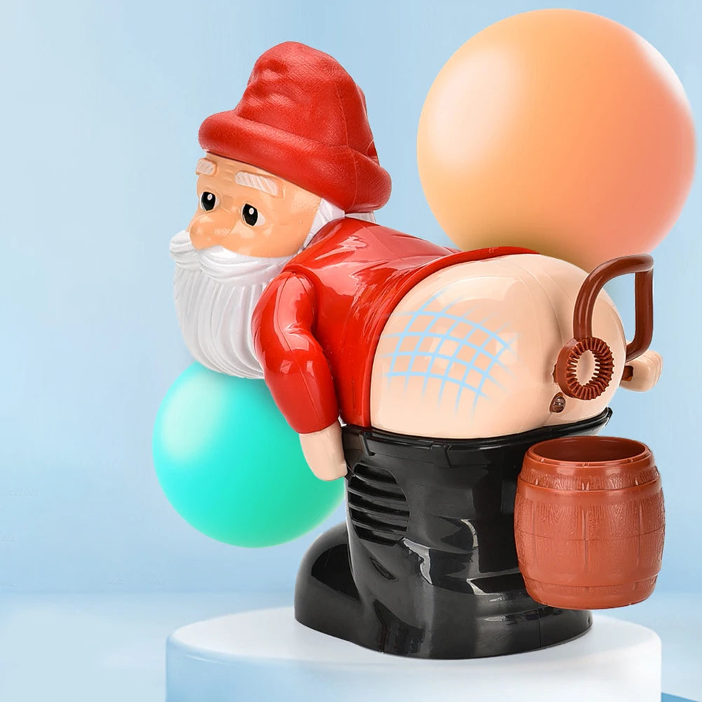 1- Christmas Decorative Fart Bubble Blower Music Light Electric Santa