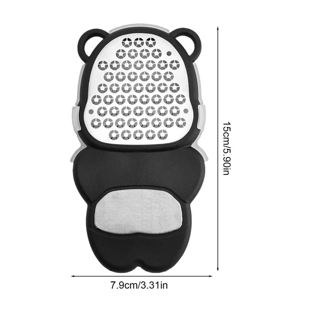 Foot Callus Remover Stainless Steel Bear-shaped Portable Grinder Dead