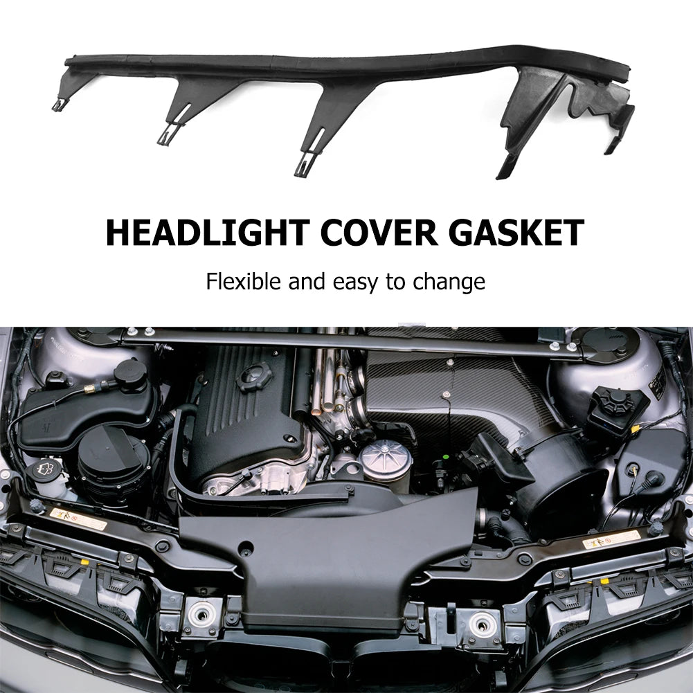 Flexible Car Headlight Sealing Strip Rubber Cover Gasket Auto Zpaxo