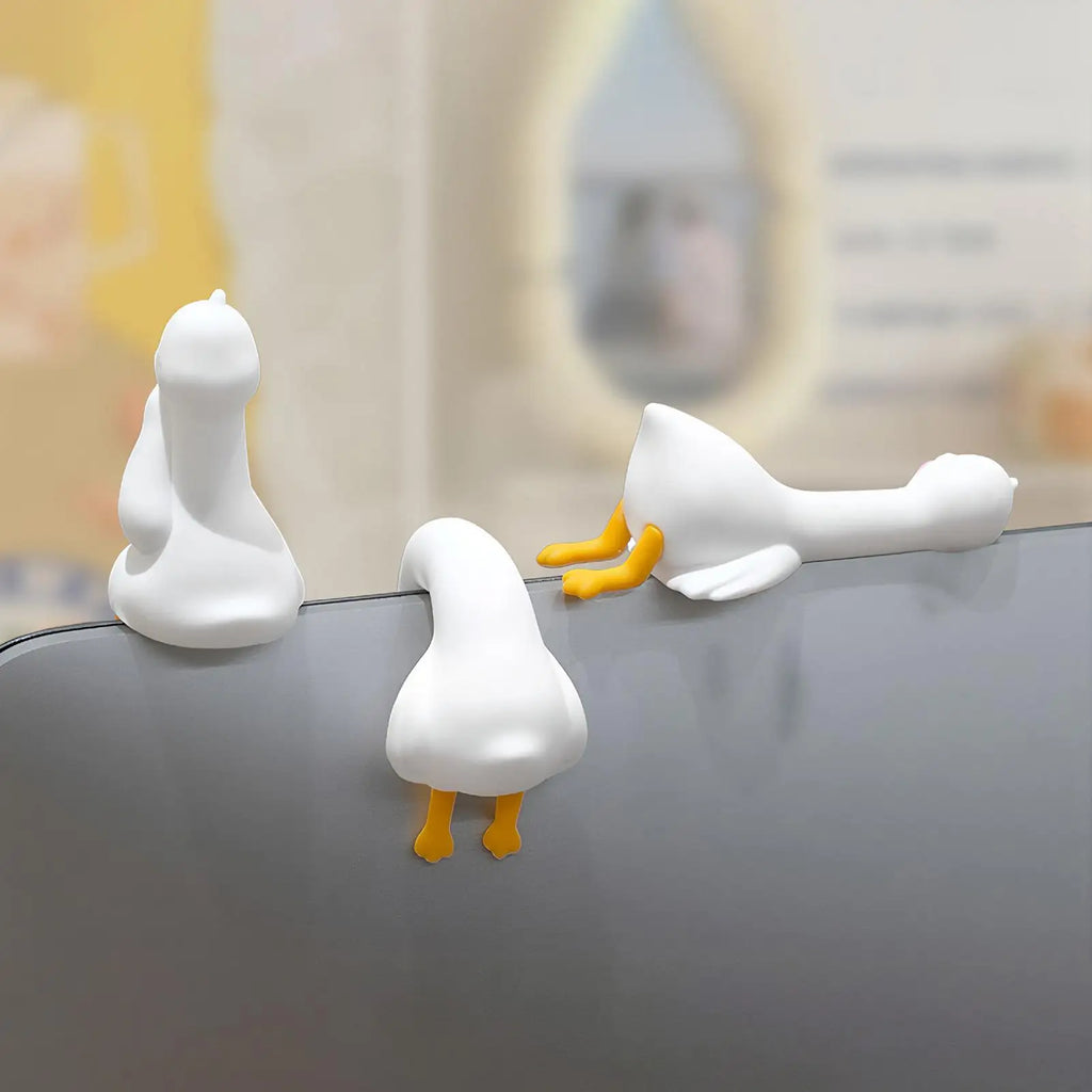 Computer Monitor Decor Figurines Geese Picture Frame Animal Sculpture
