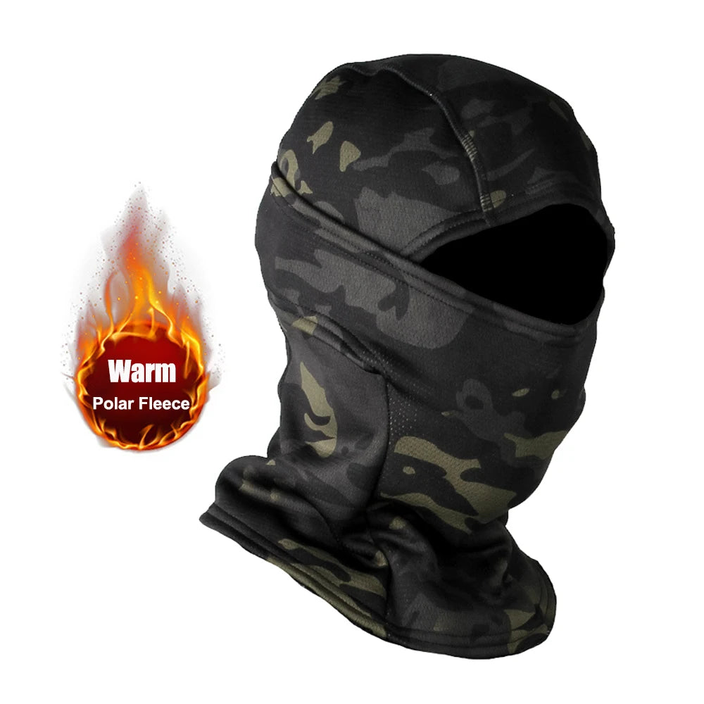 Winter Breathable Balaclava Motorcycle Full Mask Cycling Mask Helmet Hood Moto Riding Neck Face Mask Climbing Fishing Skating Zpaxo CAP30 Camouflage