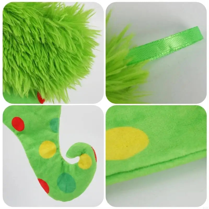Earth-friendly Fabric Holiday Socks Ornament Green Decoration Tree