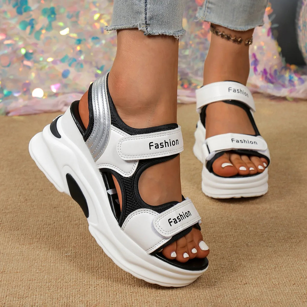 Summer Women Platform Sandals Thick Heel Outdoor Sports Sandals New Style Comfortable Shoes for Ladies Fashion Wedge Shoes Zpaxo