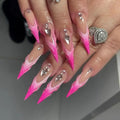 Manicure Long Almond False Nails Stiletto Ballerina Fake Nials Zpaxo JP3391