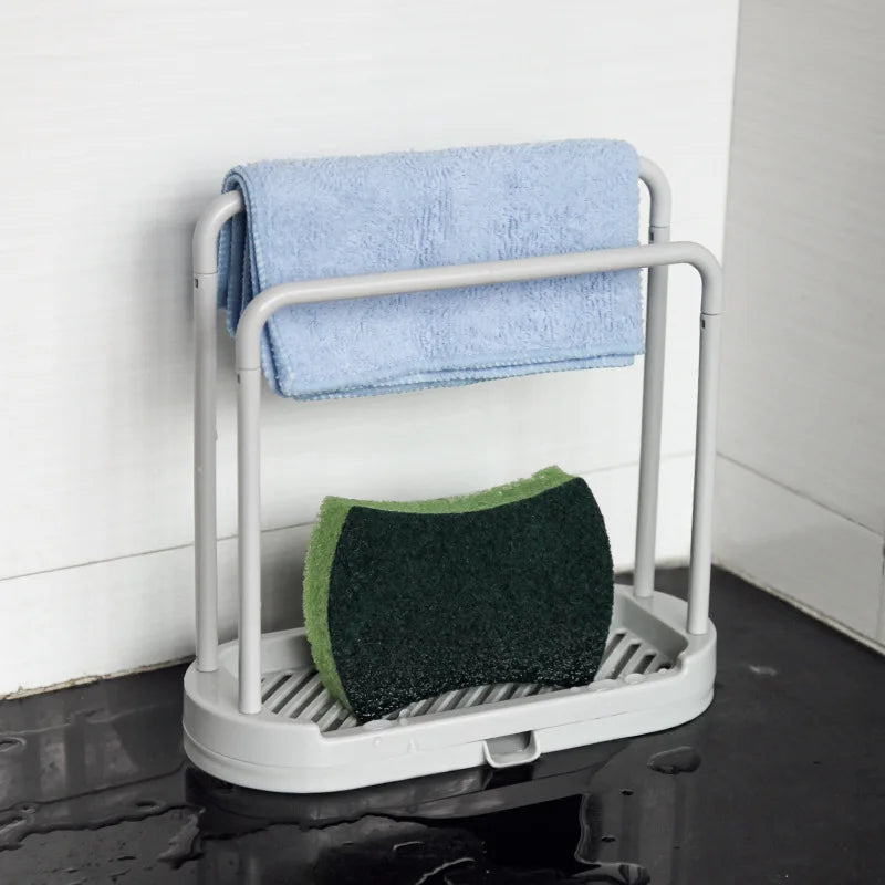 Sink Sponge & Rag Drain Rack – Kitchen Storage Basket Sink Storage Rack Zpaxo