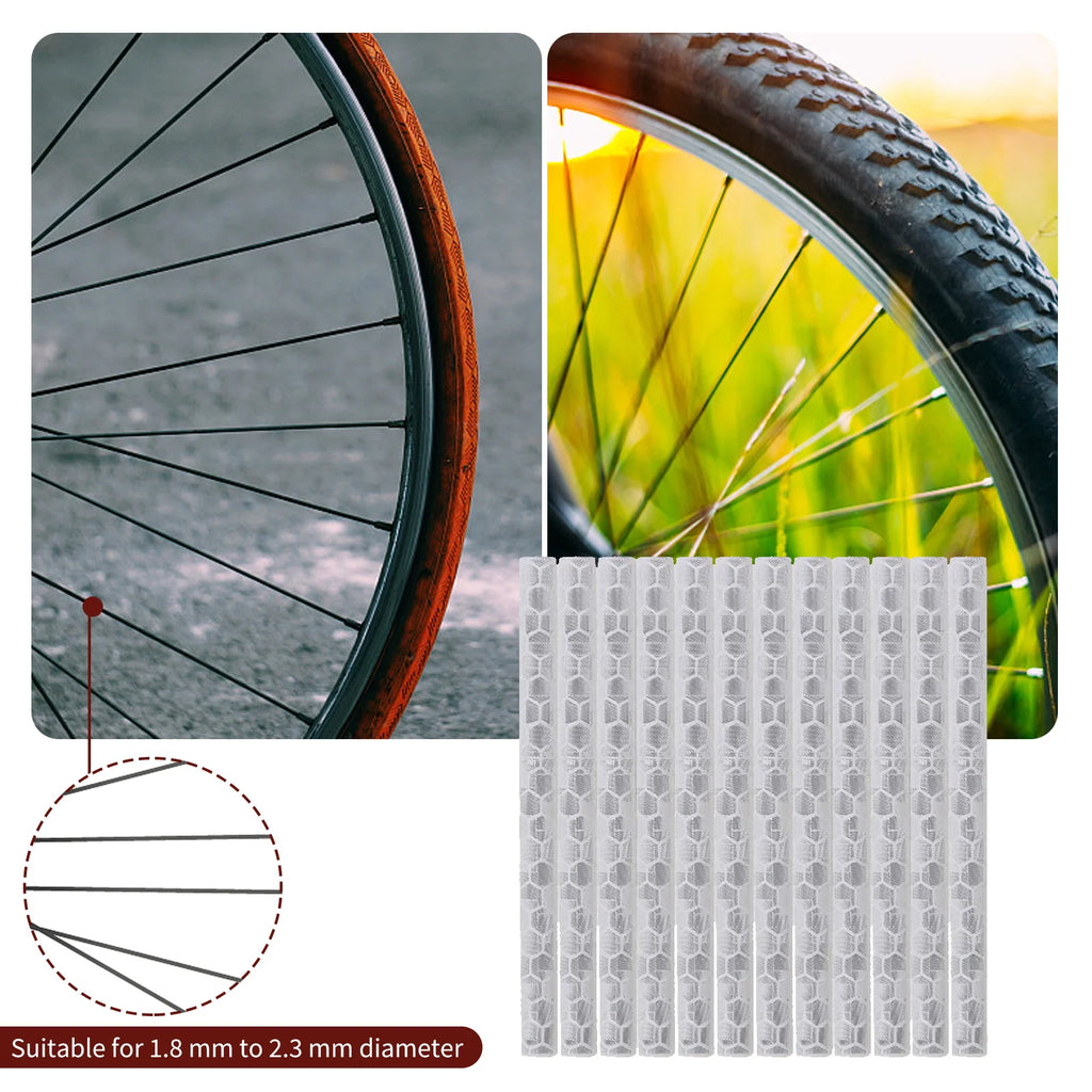 Bike Spoke Reflector Replacement 12 Bicycle Wheel MTB Fixed Gear