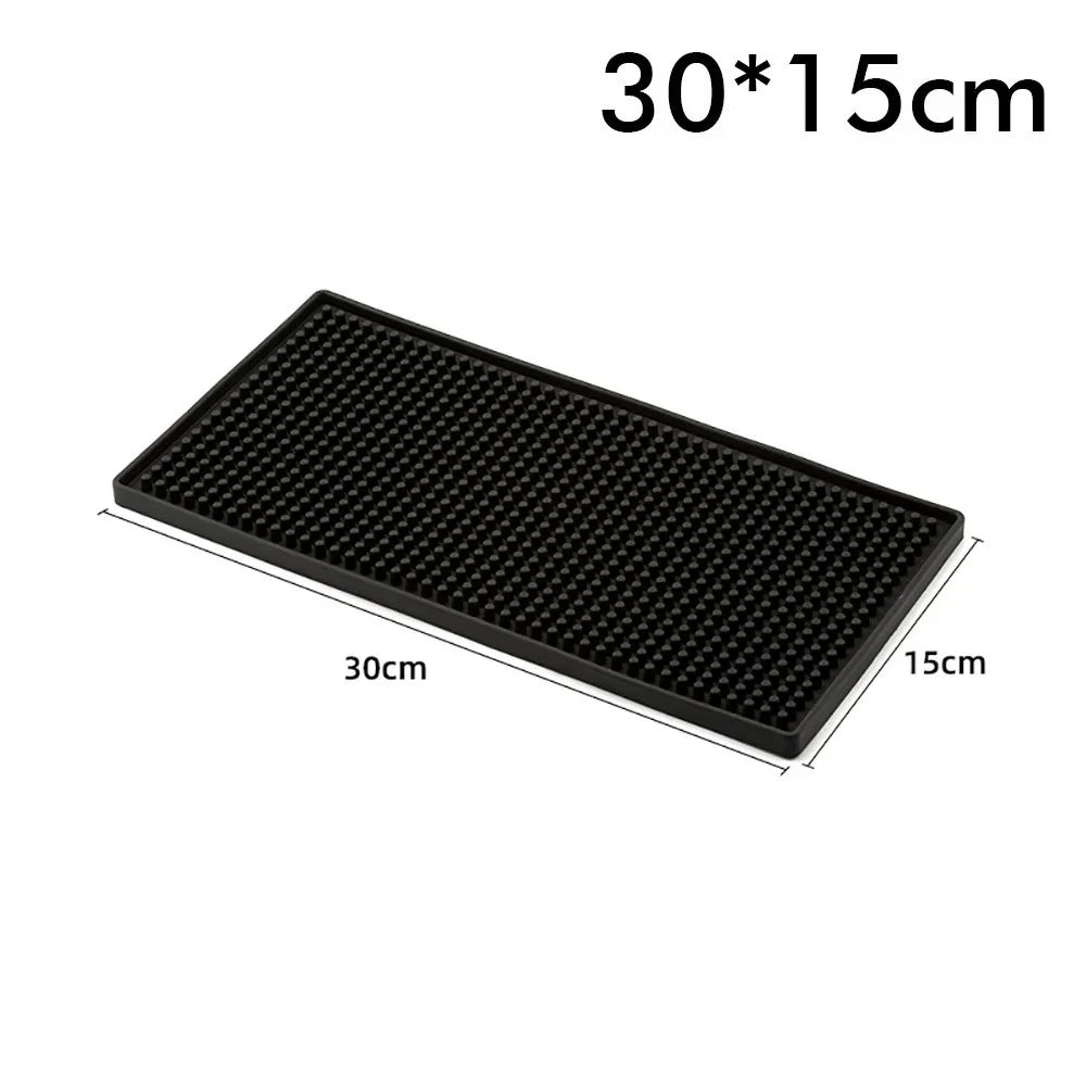 Rubber Bar Mat Coasters Coffee Countertop Spill Mats Service Dish Zpaxo 30x15cm