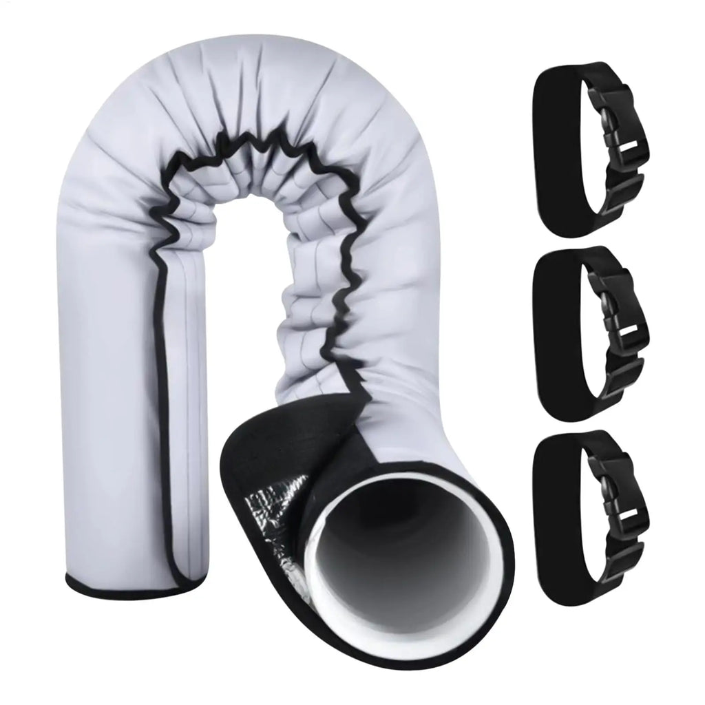 Triple Layer Insulation Sleeve For Portable Air Conditioner Exhaust Hose Flexible Duct Vent Cover With Adjustable Straps Zpaxo Default Title