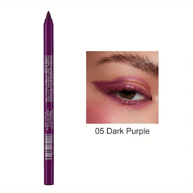 Matte Smooth Blue Black Eyeliner Pencils Waterproof Sweatproof Zpaxo 05