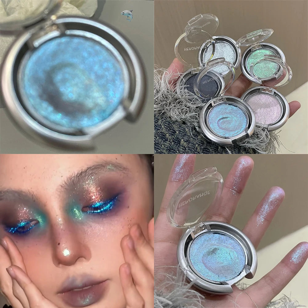 Discoloration Diamond Glitter Monochrome Eyeshadow Palette Pearl Zpaxo