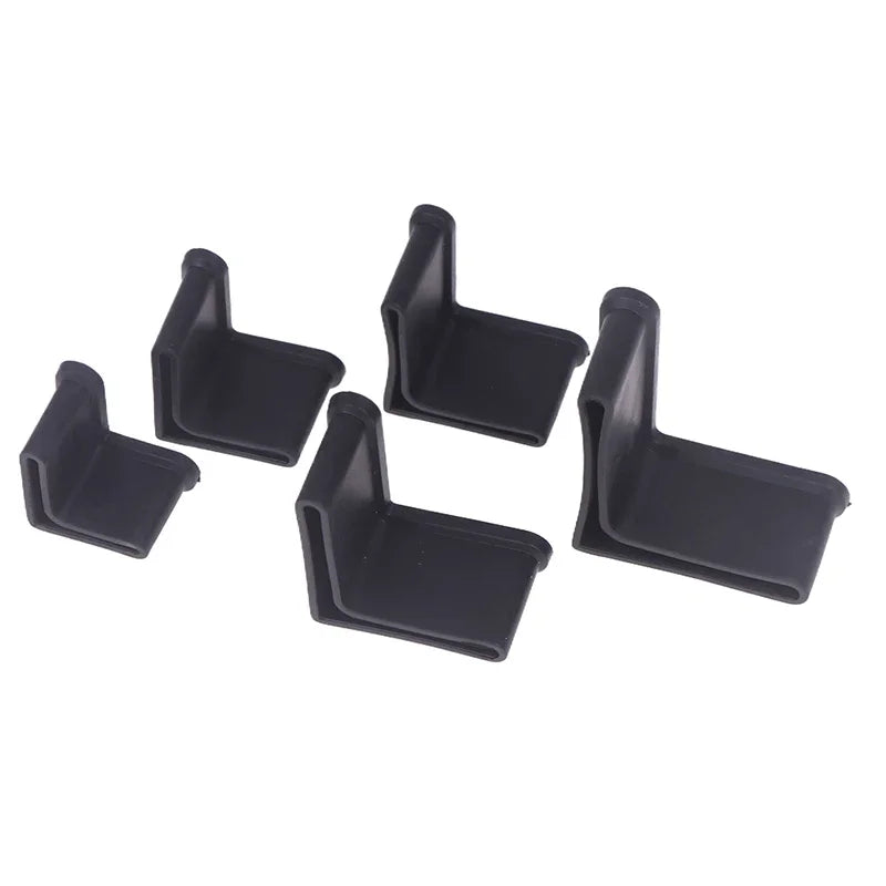 10Pcs L Type Rubber Base Non-Slip Foot Pad Slotted Angle Bar Triangle Feet Shelf Iron Bed Foot Cover Protective Rubber Sleeve Zpaxo