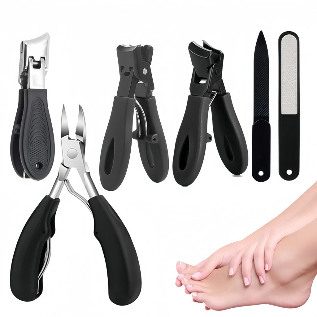 exquisite Large nail clipper, elbow, thick and hard toenails, large opening, pointed mouth, nail groove, and trimming pliers set Zpaxo