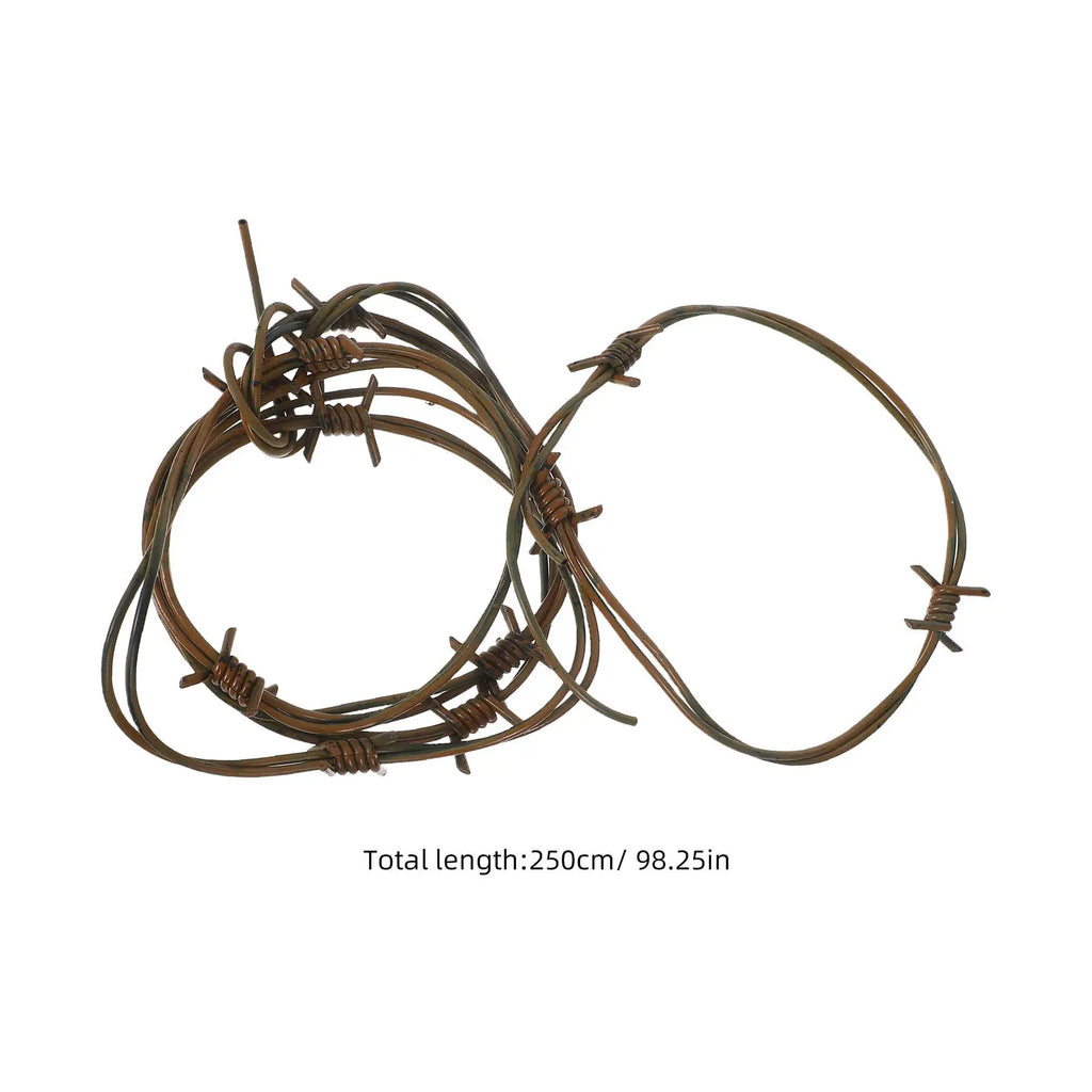 8 2ft Simulation Plastic Barbwire Chain Halloween Decoration Horror