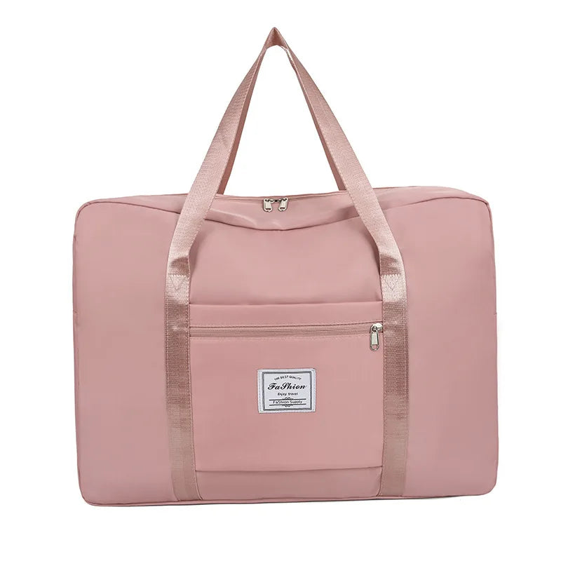 Large Capacity Folding Travel Bag Waterproof Duffle Luggage Tote Gym Zpaxo pink