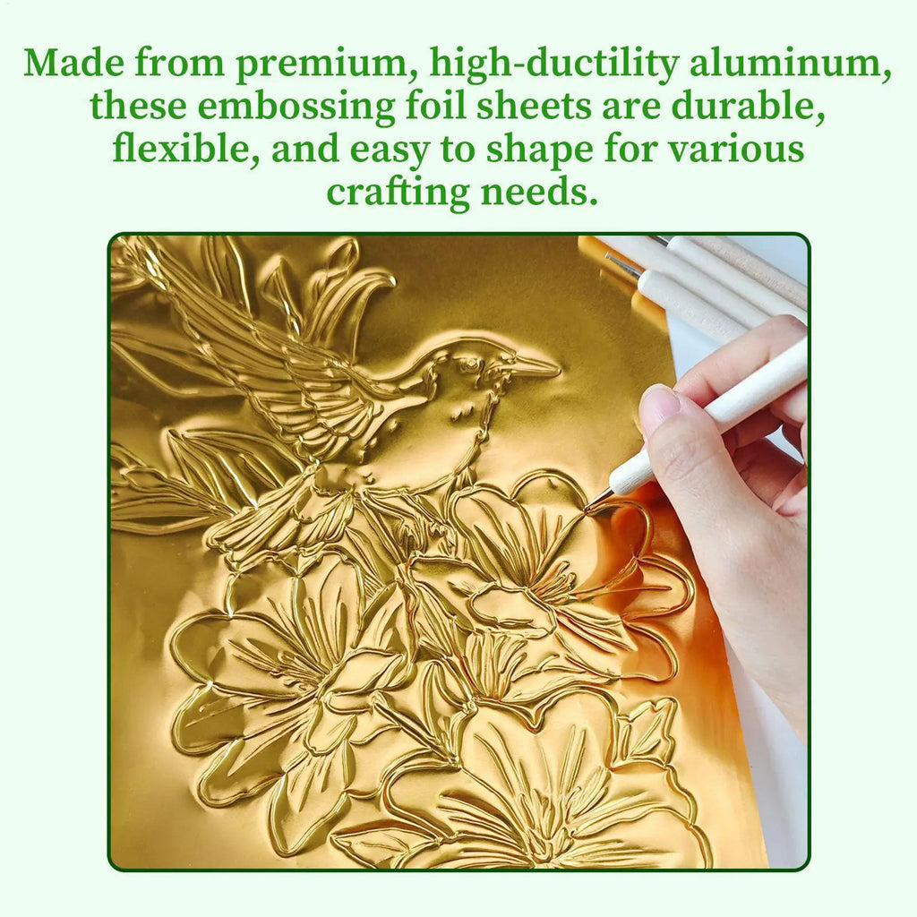 Aluminum Foil Embossing Art Tools Reusable Beginner Craft Kits