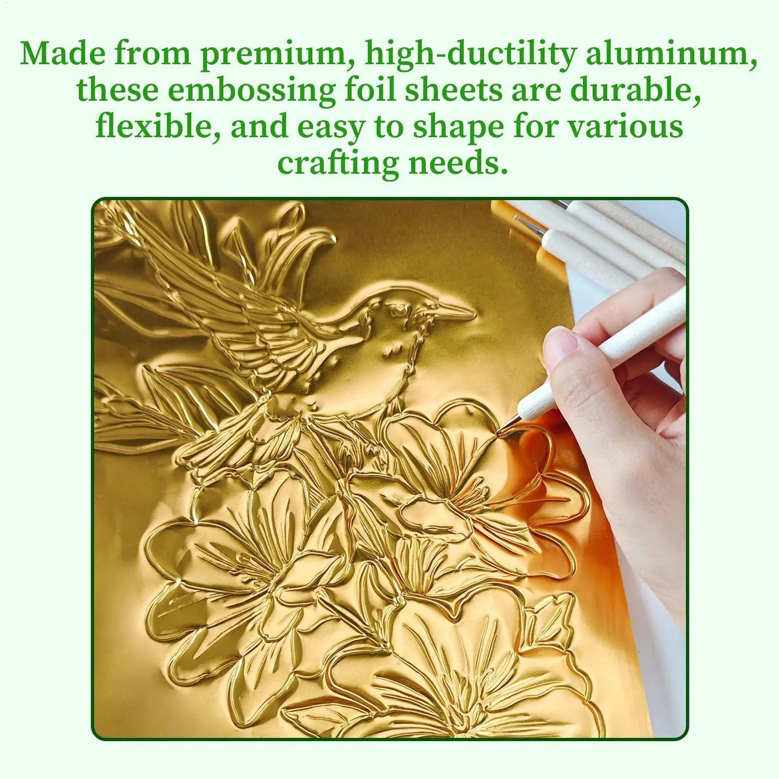 Aluminum Foil Embossing Art Tools Reusable Beginner Craft Kits