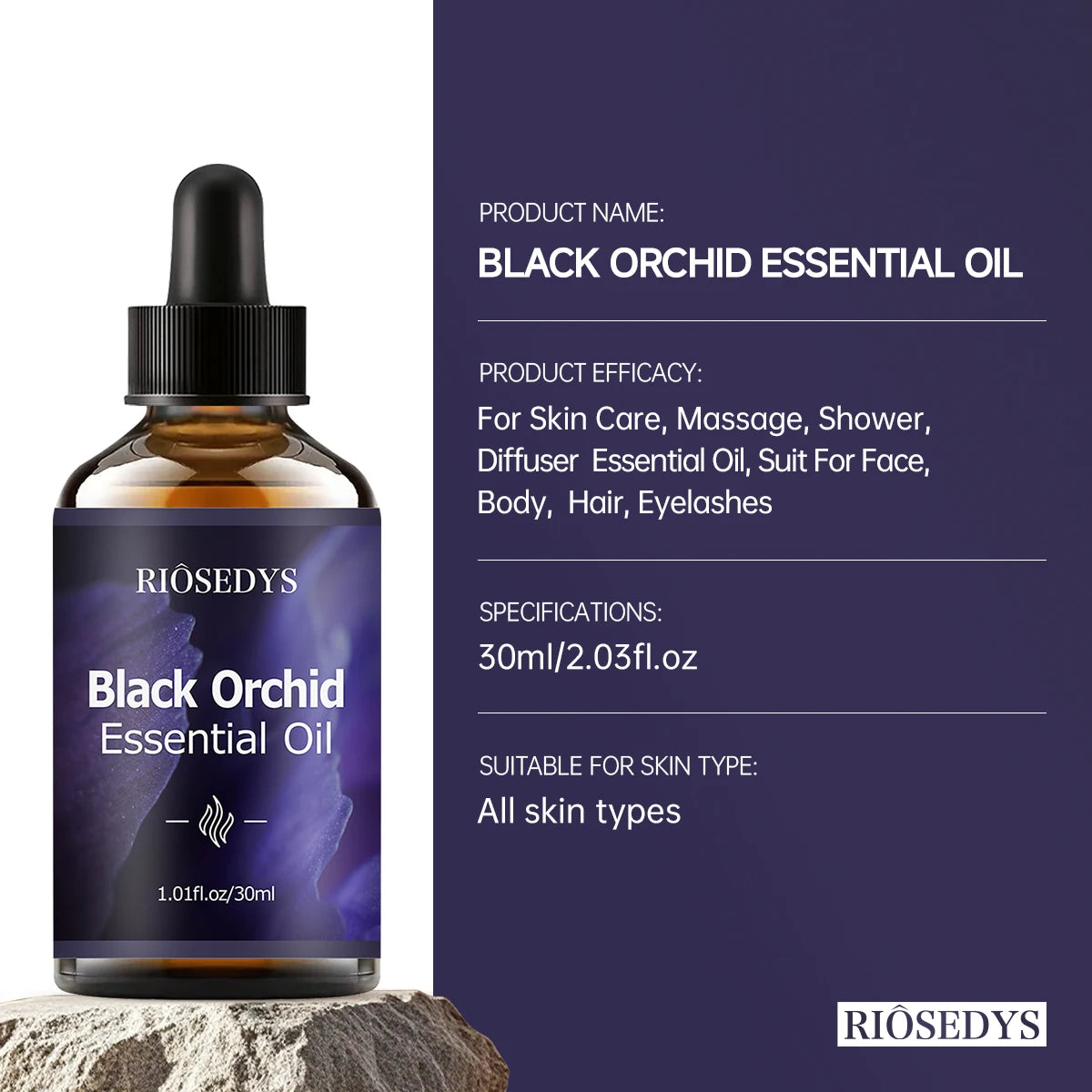 Black Orchid Essential Oil Refreshing Aroma Suitable Body Massage Zpaxo