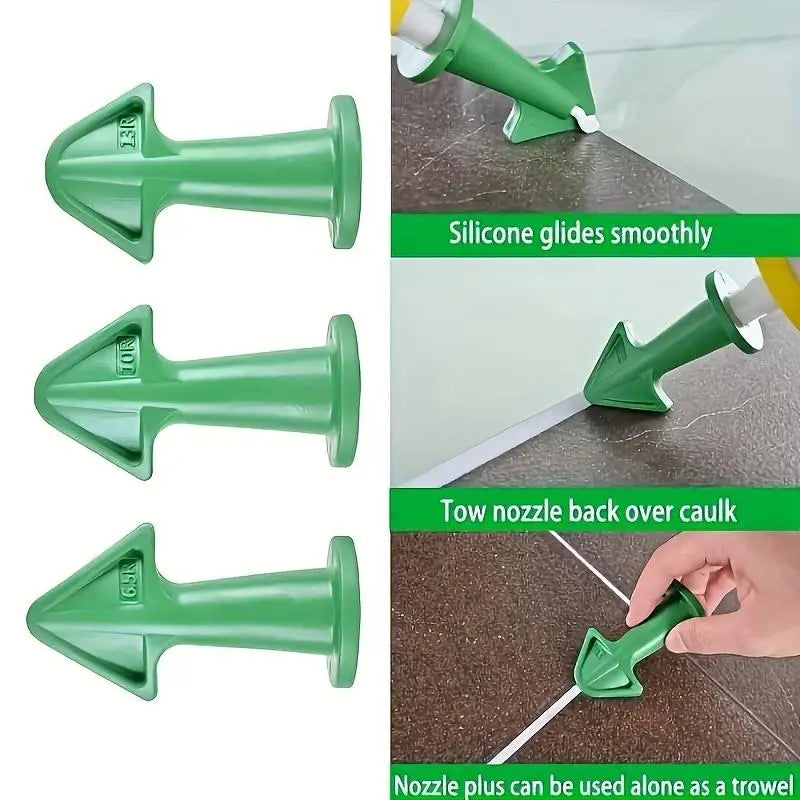 3/6pcs Multi-functional Sealant Nozzle Scraper Floor Caulking Tools Silicone Sealant Nozzles Kit Home Improvement Set Grout Tool Zpaxo