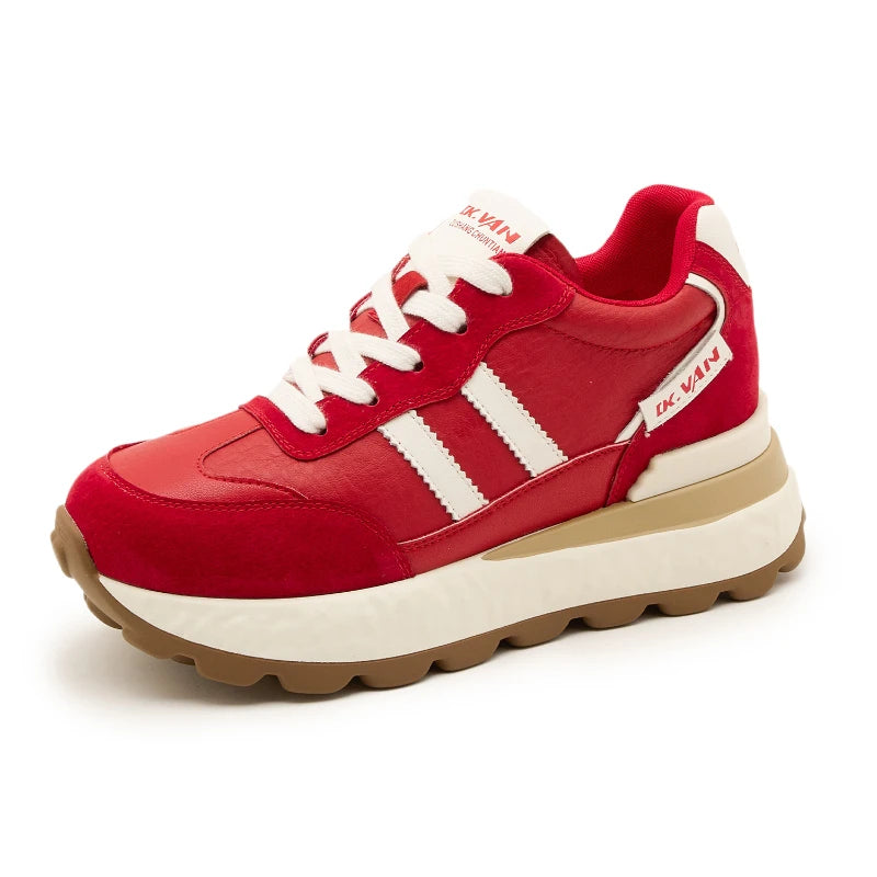 Women Autumn Fashion Hidden Heels Sports Dad Shoes Spring Platform Zpaxo 2583 Red 38 China Mainland