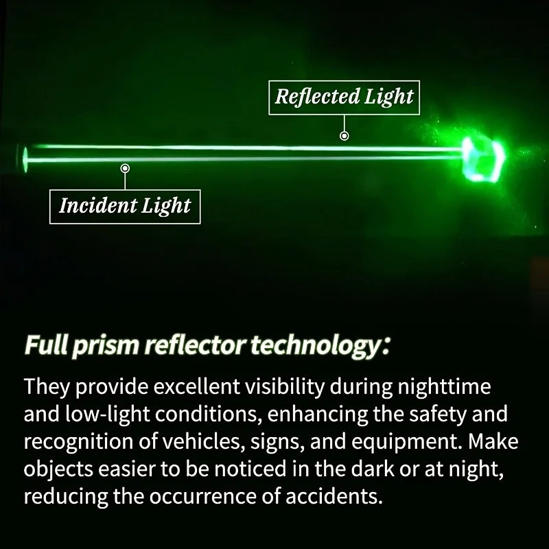 10 Ultra-bright Reflective Safety Stickers Waterproof Fluorescent