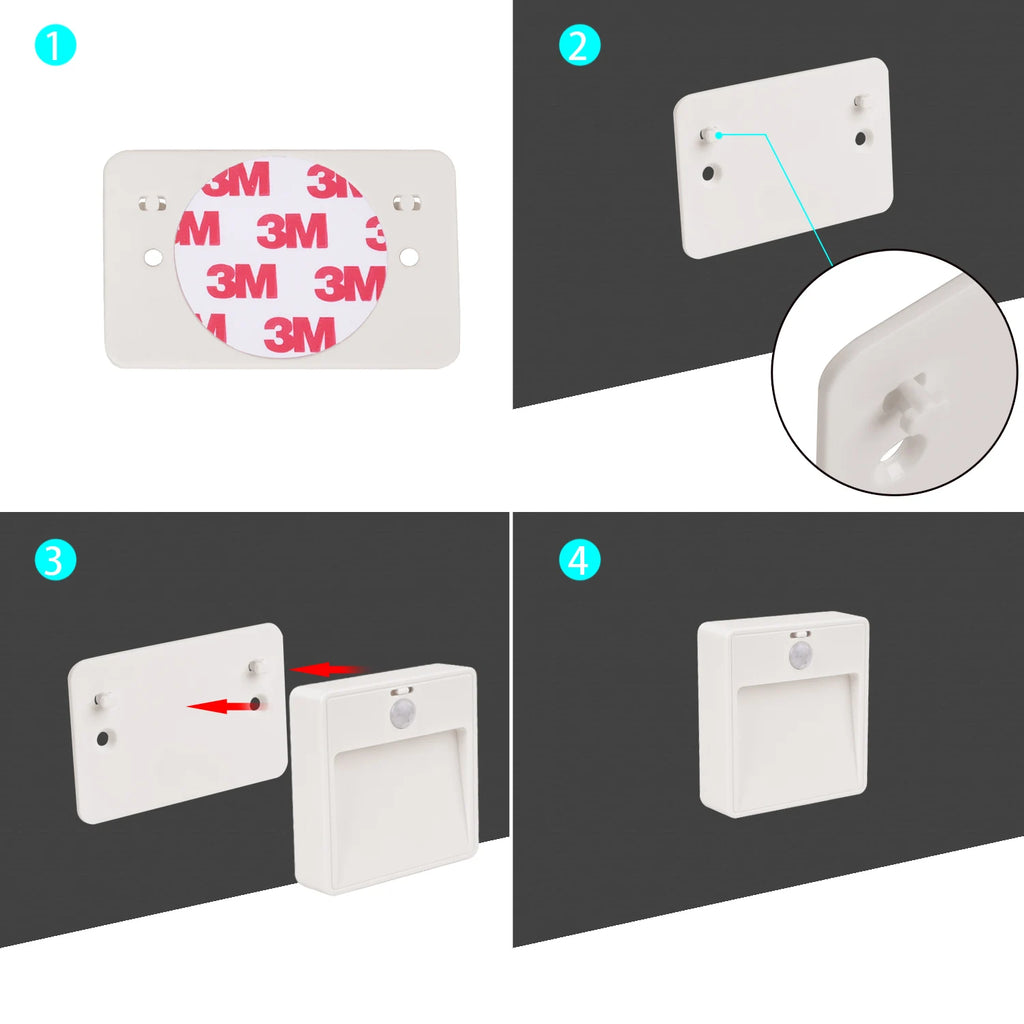 Energy Saving LED Night Light PIR Motion Sensor Cabinet Wall Lamp for Closet Bedroom Lighting Zpaxo